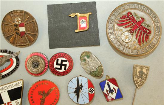A collection of sixteen German Third Reich enamelled badges,